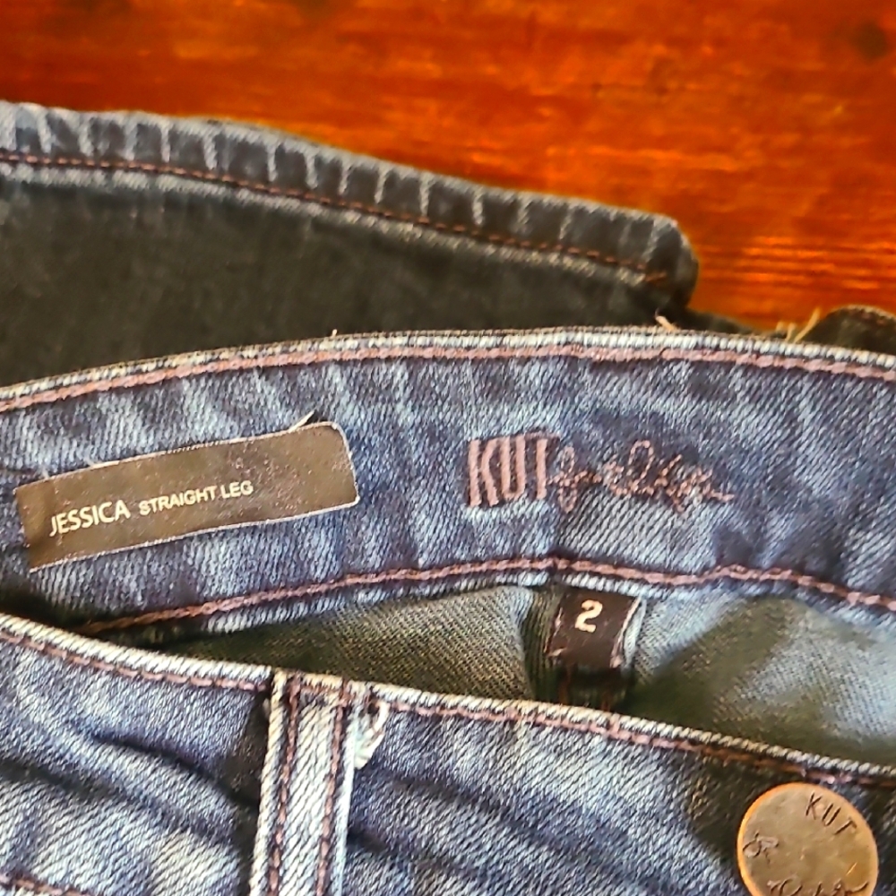 Kut from the Kloth Dark Blue Jessica Straight Jeans
